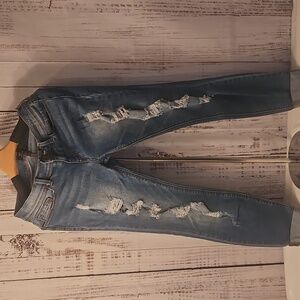 SPJ By Sneak Peek Distressed Skinny Ankle Cuffed Jeans